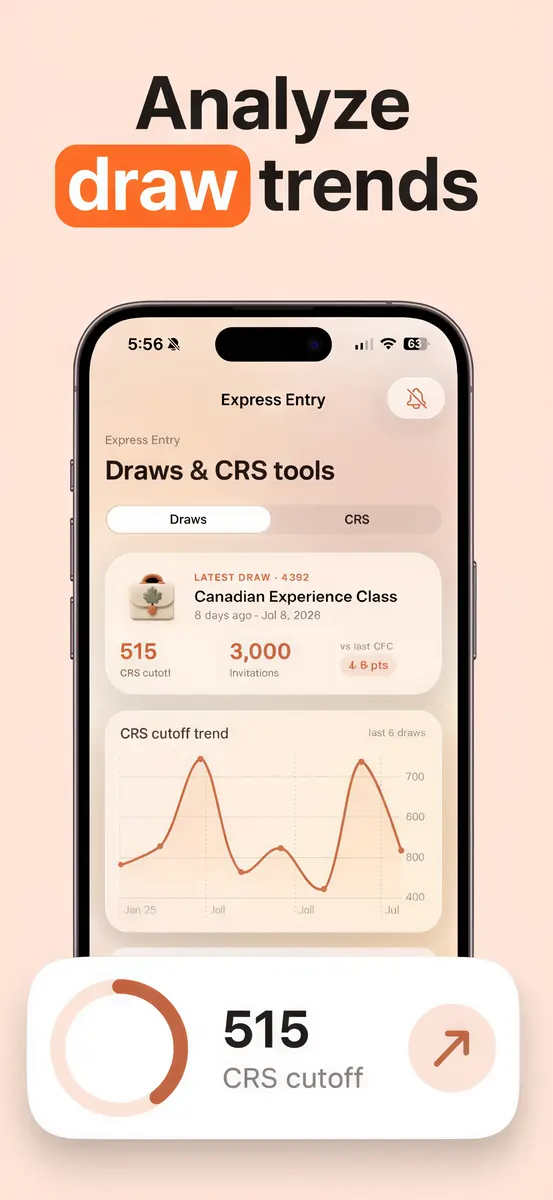 Moose Express Entry draws and CRS context screen
